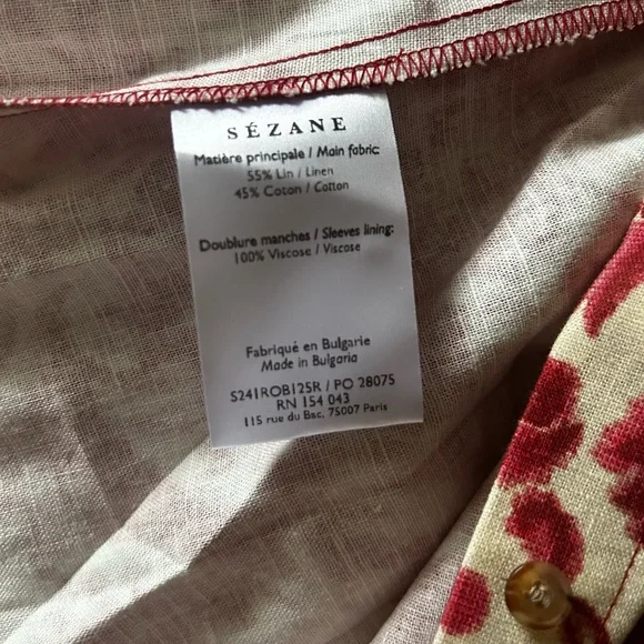NWT Sezane Etia Midi dress FR 38 US 6 - Picture 6 of 11